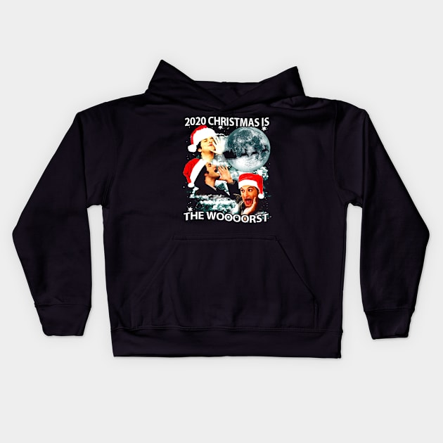 2020 christmas is the woooorst Kids Hoodie by salsiant